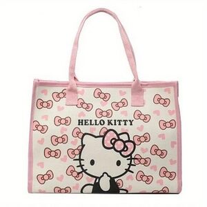 NWT! Large Hello Kitty Zip Canvas Tote bag